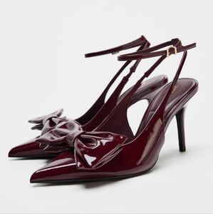 ZARA SLING BACK BOW HEELS